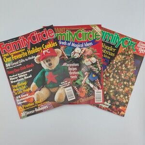 Vintage Family Circle Holiday Magazine Lot 1996 1998 Christmas Cookies Recipes